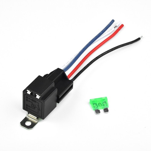 Auto Car 12V DC 30A Heavy Duty Relay 4 Pin W/ Socket Base/Wires/Fuse 18AWG SPST - Picture 2 of 15