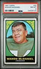 1967 Topps #82 Wahoo McDaniel PSA 8 Nm-Mt Centered Miami Dolphins NEW LABEL!