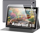Tablet,10.1 inch Android 15 Tablets, 8GB RAM 64GB ROM 1TB Expand,1280x800 IPS HD