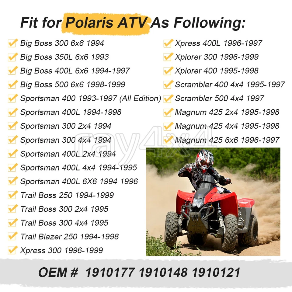 Rear Brake Disc Rotor for Polaris Xpress Xplorer 300 400L 400 1995-1998 1910148 — 第 4/4 张图片