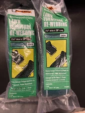 2 Frost King GREEN 39 Feet Lawn Furniture Outdoor Chair Webbing PW39G  2.25" NEW