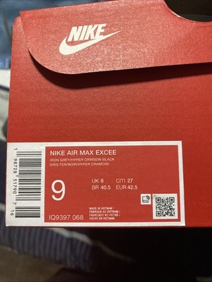 Nike Ari Max Excee Size 9 Gray And Orange 