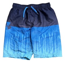 Under Armour YLG Youth Swim Trunks Shorts Blue Gradient Athletic Kids