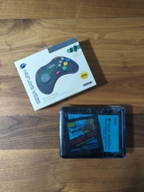 Retro-Bit Sega Saturn 2.4 GHz Wireless Controller Slate Gray (CIB)