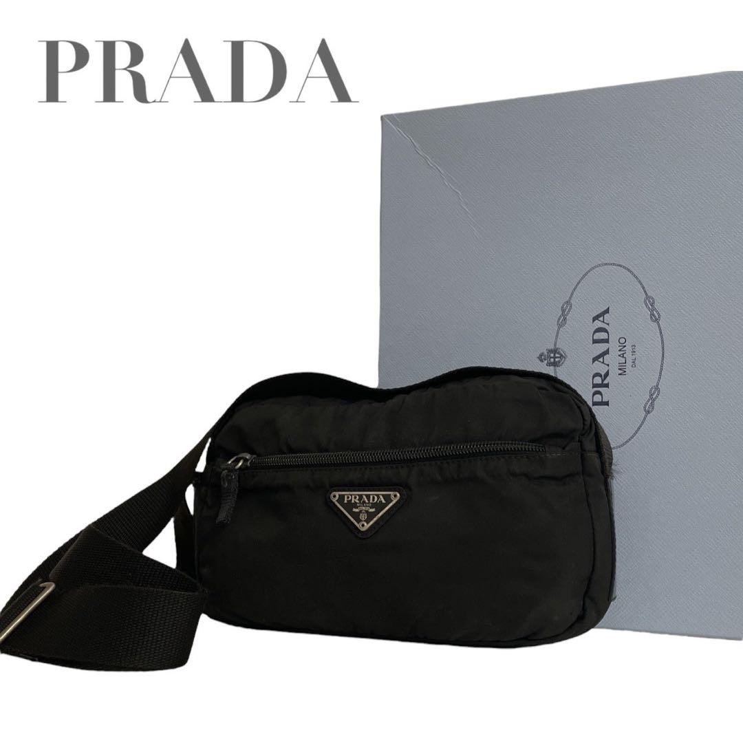 Prada Black Nylon Triangle Logo Camera Bag Shoulder Crossbody
