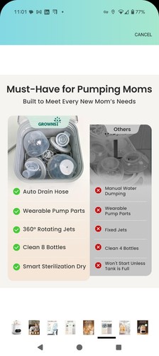 New Grownsy Bottle Washer Pro All-in-One Bottle Washer, Sterilizer, Dry - Picture 6 of 8