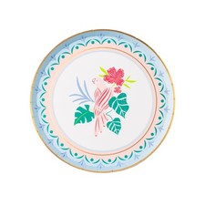 Luau Tropical Bird Small Party Plates  Disposable Dessert Size  Premium Par...