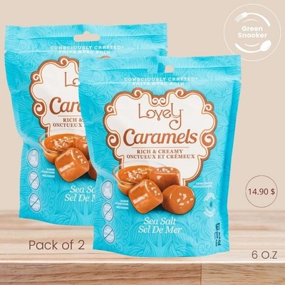 Lovely, Sea Salt Caramel Candy, Gluten Free, Non-Gmo, Pack of 2