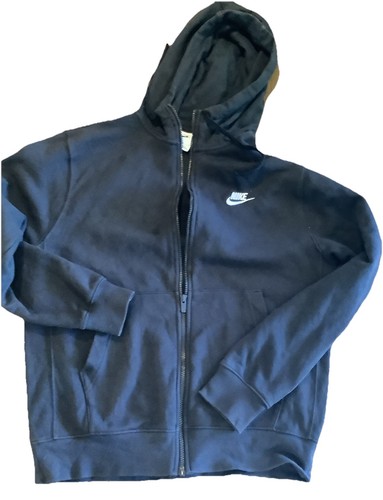 Nike Medium Hoodie mit durchgehendem Reißverschluss M schwarz Fronttasche Sport Oberteil Sweatshirt