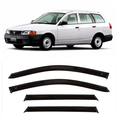 Tape-on Window Visors Rain Guards Fit Mazda Familia Van 1999-06 Wind Deflectors