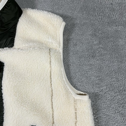 Lacoste Vest Jacket Mens Small Ivory Sherpa Fleece Full Zip Pockets - Picture 6 of 15