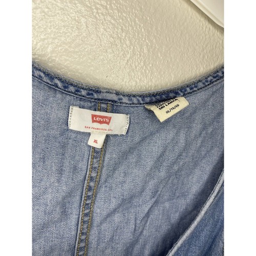 Levis Kleid Damen XL Blau Denim Knopfleiste Western Cowgirl Country Baumwolle - Bild 2 von 5