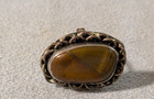 VINTAGE TIGER'S EYE STERLING SILVER 925 HAND CRAFTED RING SIZE 5 MEXICO 7 GRAMS — photo 4