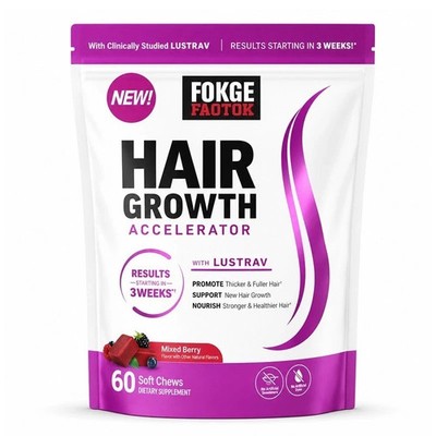Force Factor Hair Growth Accelerator Soft Chews Hair Growth Vitamins For Women