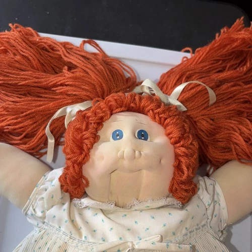 Vintage Soft Sculpture Cabbage Patch- Orange Hair, Blue Eyes- BabyLand General
