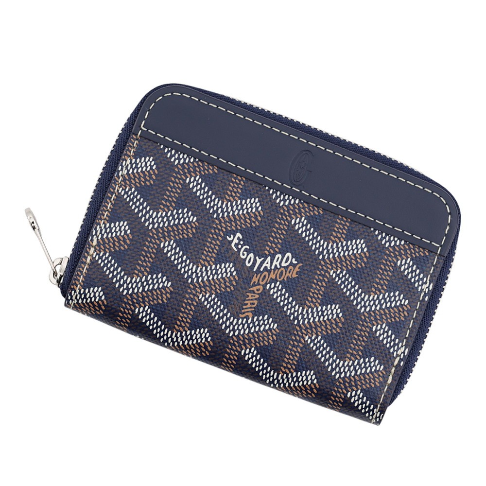 GOYARD Coin purse Matignon Size Mini PVC/Leather Navy Blue MATIGNMINTY12CL12P