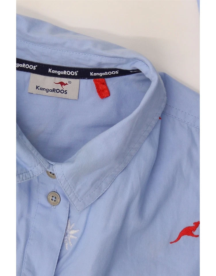 KANGAROOS Womens Abstract Pattern Shirt UK 16 Large Blue DM24 - Image 4 of 4