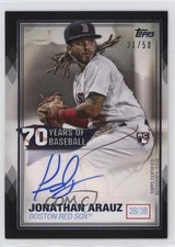 2021 Topps 70 Years of Baseball Black 21/50 Jonathan Arauz #70YA-JAR Auto 02vq