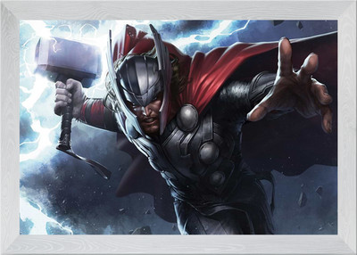 Marvel: Future Fight - Thor gerahmtes Wandbild Poster Leinwanddruck Bild