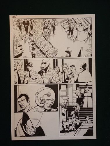 Sleuth Comics Starring The Black Owl DON SECREASE - RICK BURCHETT Original Art