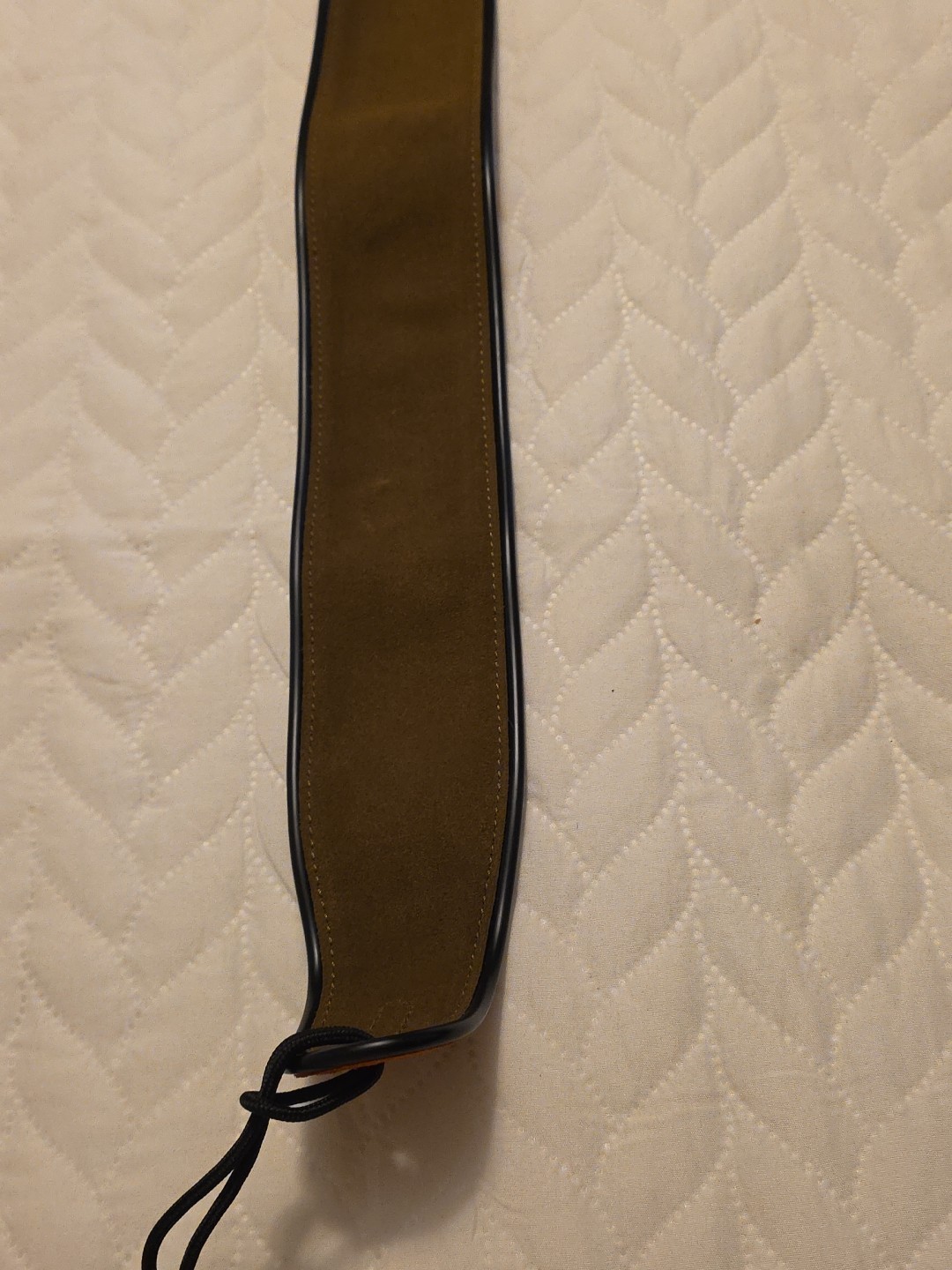 Melede Suede Leather Guitar Strap Orange Treble Clef New 