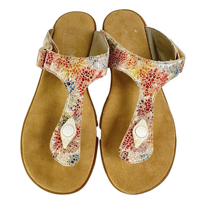 Rieker Thong Flip Flop Style Sandals Multicolor Pattern Womens Size 41
