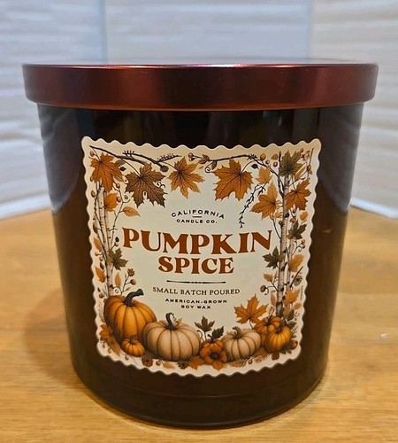 Leoben Pumpkin Spice 3 Docht Kerze amerikanisches Sojawachs 24 Oz. - Bild 1 von 9