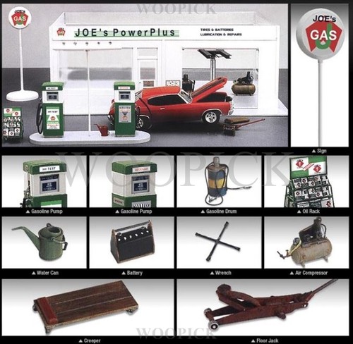ACADEMY 1/24 JOE's Power Plus Service Station Tankstelle Hobbymodell #15122 - Bild 3 von 4