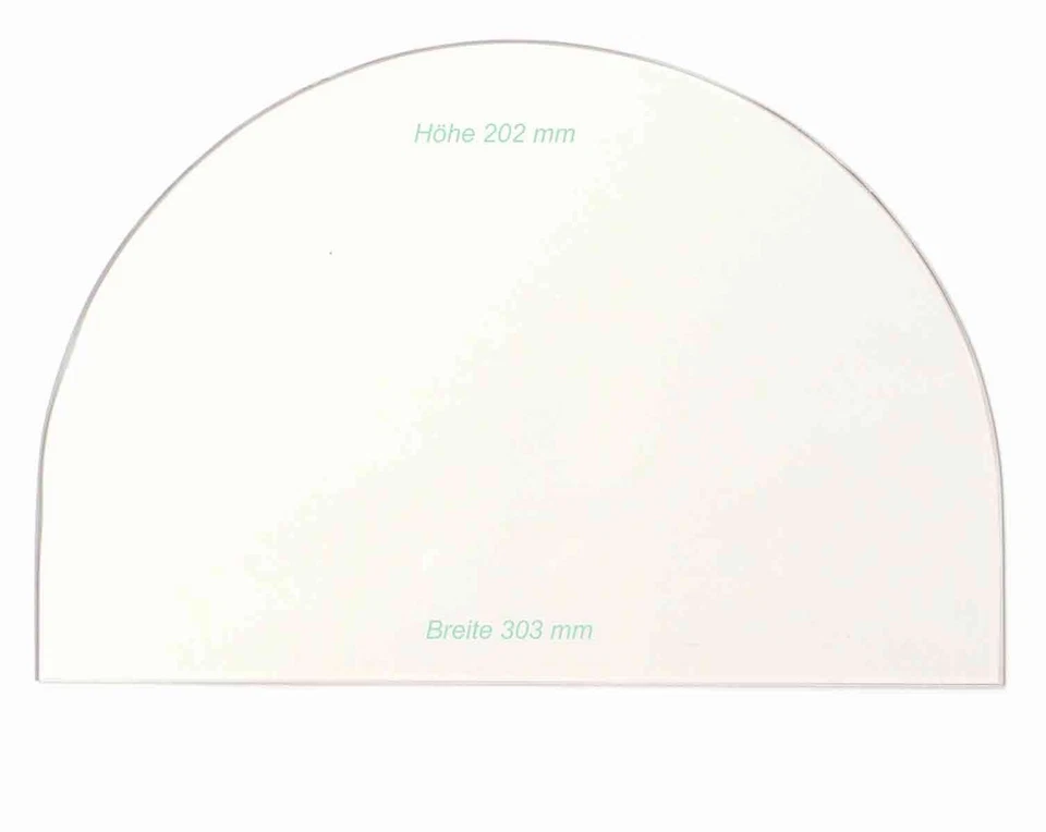 GLASMANUFAKTUR U. BAUELEMENTEVERTRIEB RIEGELMANN® Sichtscheibe pasend für Bruno 00 - III, Turbo I, Turbo III aus ROBAX®-Kaminglas