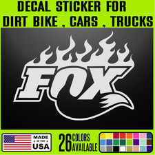 Fox - Off Road Atv Racing Decal Sticker Dirt Bike Motocross 4 Wheeler - F3