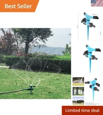 Garden Sprinkler, 360 Degree Rotating Lawn Sprinkler Large Area Coverage - Ad...
