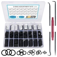 KOOTANS 1200Pcs Nitrile Rubber O Ring Kit 24 Sizes O Rings Assortment black 