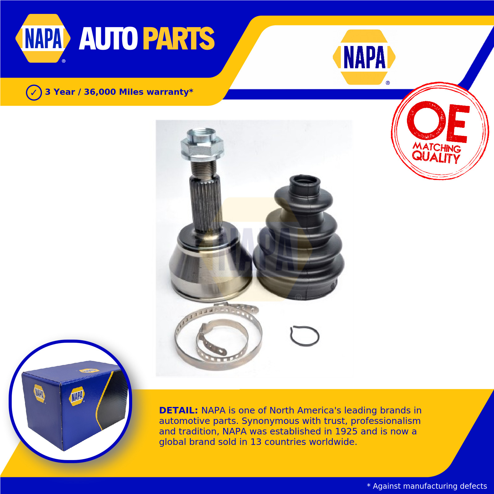 Napa Cv Joint For Ford Escort 1990-2000 1.8 Ncv1259 - Image 5