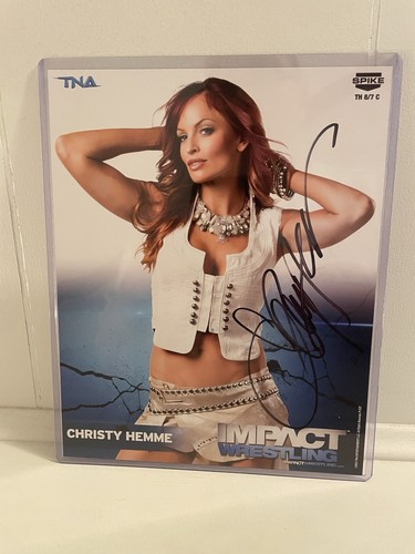Signed TNA Impact Wrestling Christy Hemme 8x10 Photo