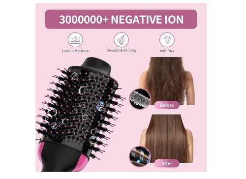 Brosse Sèche Cheveux Sèche-Cheveux en 1 4-1 Titane Baril Brosse à Air Chaud - Photo 4/4