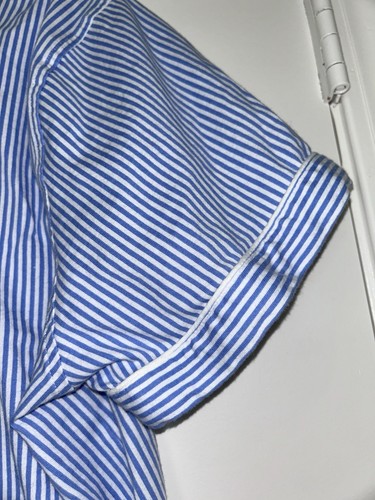 Pigiama donna Lauren Ralph Lauren gessato camicia da notte blu taglia L - Foto 6 di 7