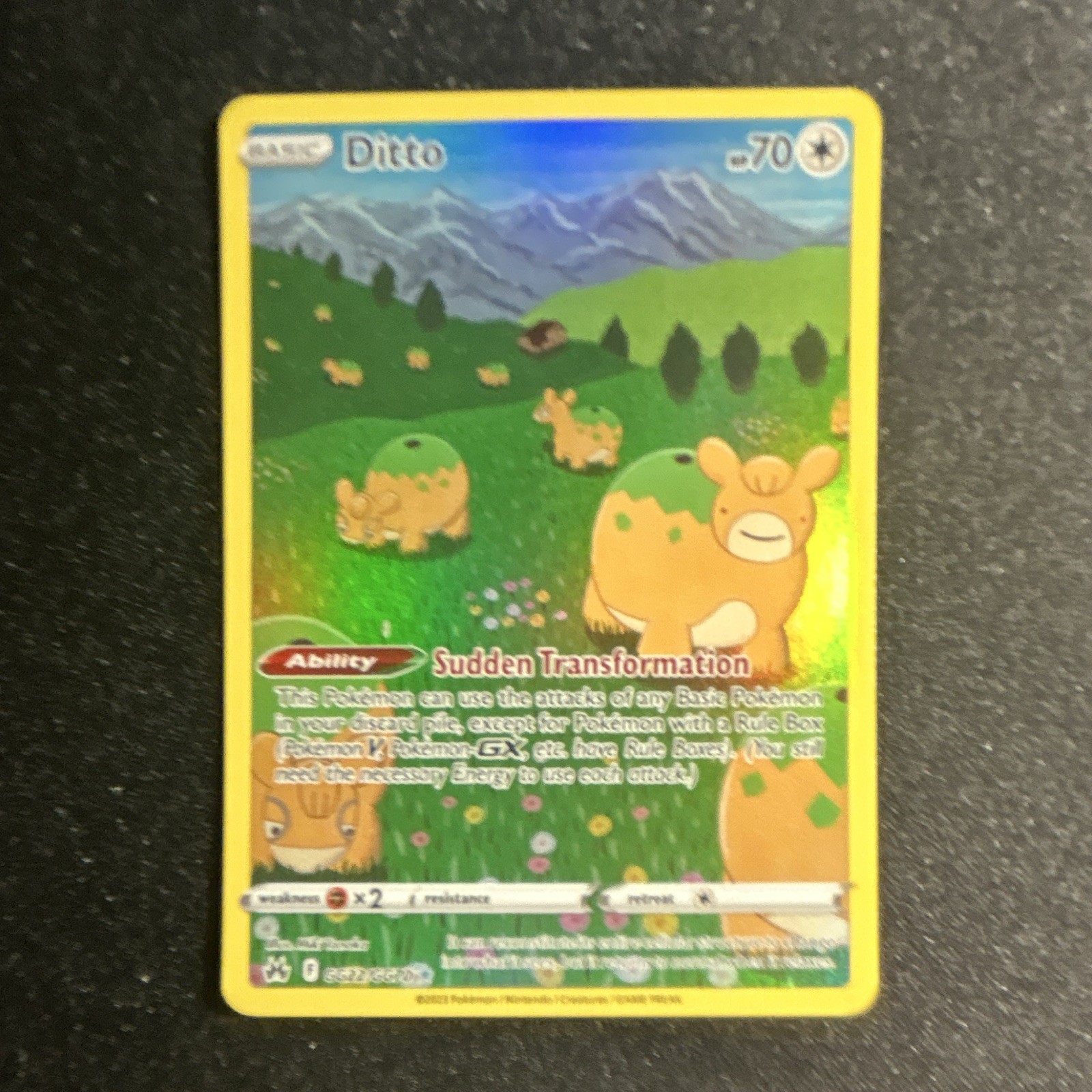 Pokemon TCG Ditto GG22/GG70 Crown Zenith Galarian Gallery Ultra Rare Holo