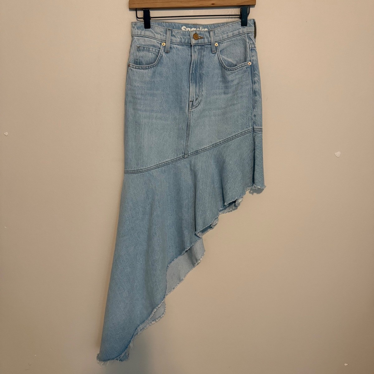 Snacks Mother Crinkle Cut Skirt Sweet and Sour 26 denim Y2K boho indie sleeze View 3