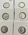 6 1964 10C Roosevelt Dime UNC .900 Silver Fresh From Roll VF