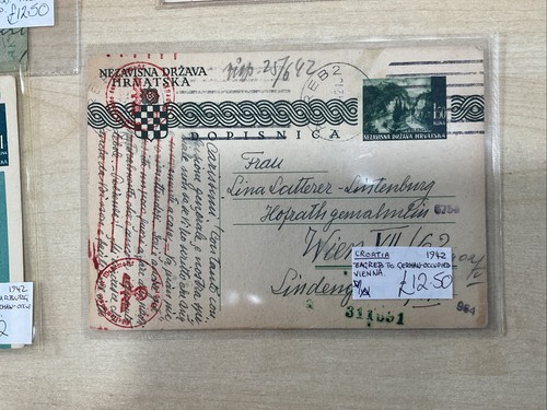 Historia postal de Croacia X9 artículos, precio ex distribuidor 102,00 £ G266 - Imagen 10 de 20