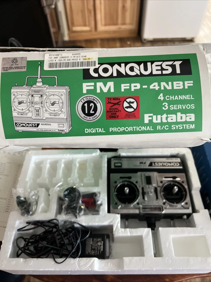 FUTABA CONQUEST FP-T6NFK RADIO CONTROL SYSTEM TRANSMITTER REMOTE  Not Tested - Image 4 of 4