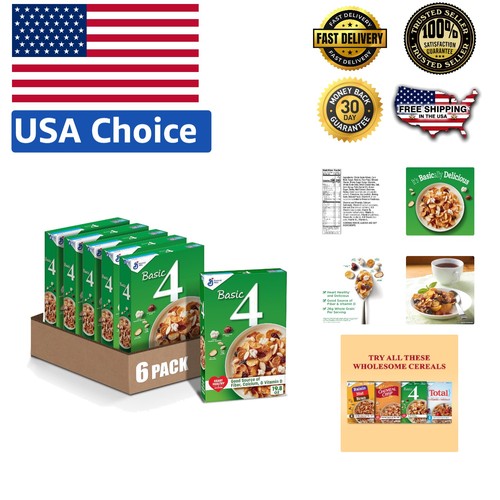 Delicious Whole Grain Fruit & Nut Cereal - 19.8 oz Pack of 6 for Heart Health - Bild 1 von 8