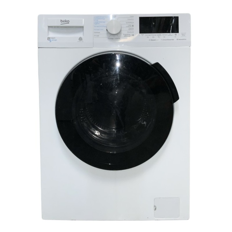 Lave-linge séchant BEKO HTE8613YBST 8 kg / 5 kg reconditionné garanti 12 mois
