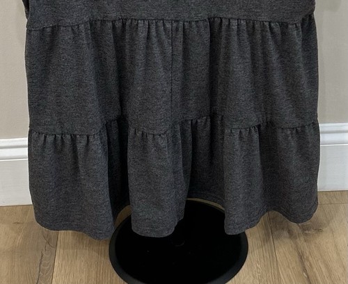 EMERY ROSE Women's Top Pullover Babydoll Short Sleeves Gray Size 2XL Stretch EUC - Picture 6 of 7