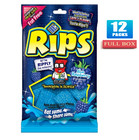 12x Bags Rips Bites Blue Raspberry Flavored Candy - 4oz Each