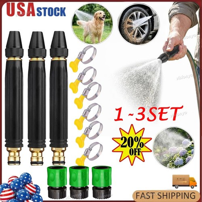 #ad Larnto High Pressure Hose Nozzle Water Gun for Car Wash Garden Pressure Booster $7.99
