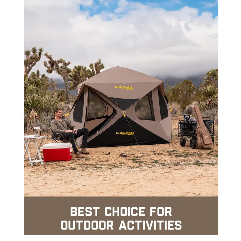 FanttikOutdoor Alpha C4 Ultra Instant Cabin Tent 4 Person Pop Up