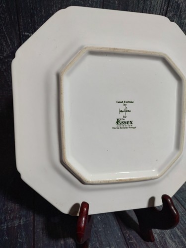 Essex Collection Lunch Plate GOOD FORTUNE Joan Green Asian YELLOW Vintage - Picture 8 of 11