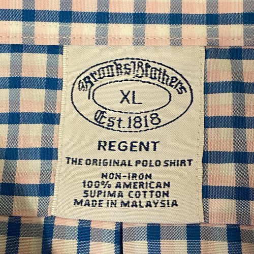 Brooks Brothers Shirt Mens XL Regent Non Iron Supima Cotton Check - Picture 3 of 8