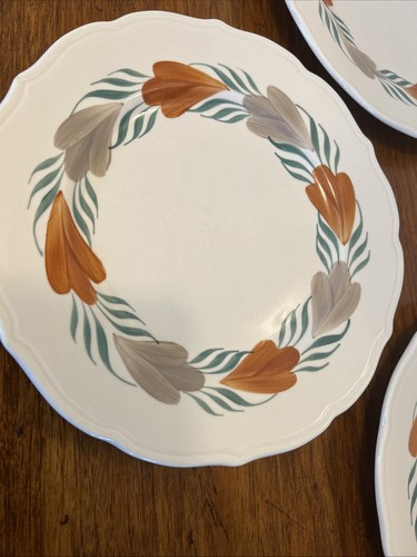 4 Syracuse China CHANTILLY Plates 10” Orange Green Vintage - Picture 5 of 12